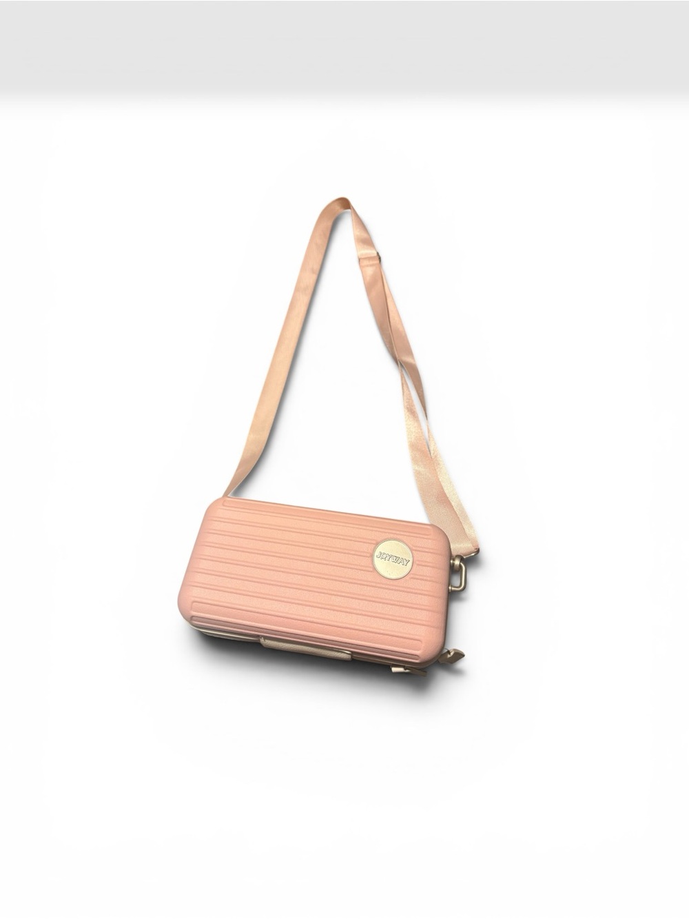 Joy way  pink Crossbody Bag with Adjustable Strap and Gold Accent
